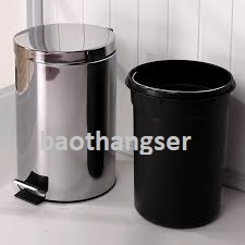 THÙNG RÁC INOX ĐẠP CHÂN 30L