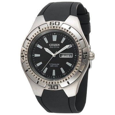 Citizen men eco-drive titanium watch