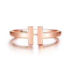 Nhẫn cưới đá cz vàng hồng