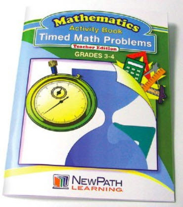Timed Math Problems Series Workbook - Book 1 - Grades 3 - 4 - Print Version