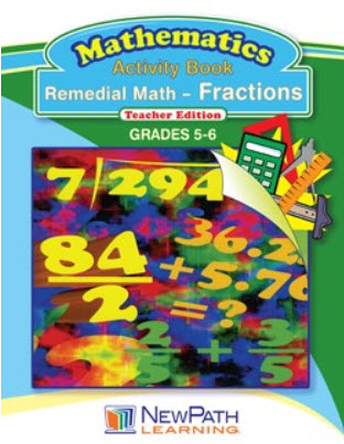 Remedial Math Series - Fractions Workbook - Grades 5 - 6 - Downloadable eBook