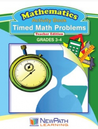Timed Math Problems Series - Book 1 - Grades 3 - 4 - Downloadable eBook