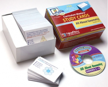 All About Geometry - Grades 3 - 6 Study Cards