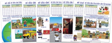 Important People & Events Bulletin Board Chart Set of 8 - Early Childhood Spanish Edition