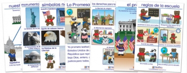 Being a Good Citizen Bulletin Board Chart Set of 7 - Early Childhood Spanish Edition