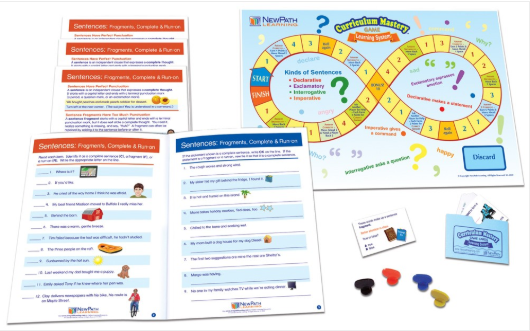 Sentences: Fragments, Complete, and Run-on Learning Center, Gr. 6-8