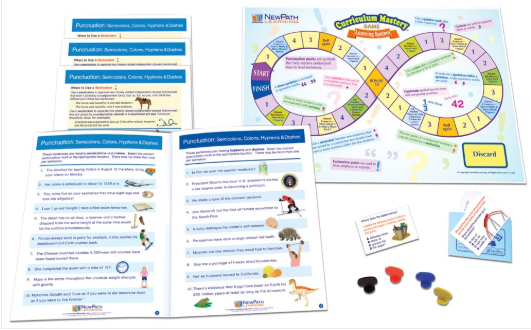 Punctuation: Semicolons, Colons, Hyphens, and Dashes Learning Center, Gr. 6-8