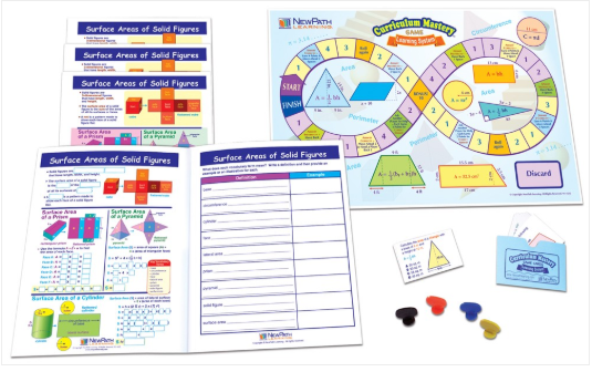 Surface Areas of Solid Figures Learning Center, Gr. 6-9