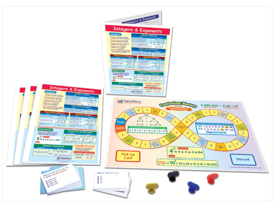 Integers & Exponents Learning Center, Gr. 6-9