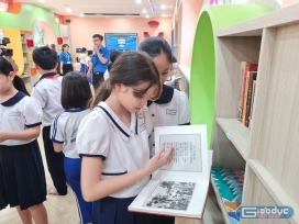 1.600 học sinh tiểu học Nguyễn Bỉnh Khiêm trải nghiệm Ngày hội đọc sách